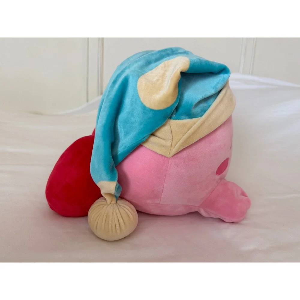 Nintendo Kirby Sleep Plush Pink Character Blue Nightcap Stuffed Toy 12 Inch